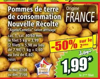 Norma Pommes de terre de consommation Nouvelle Récolte offre