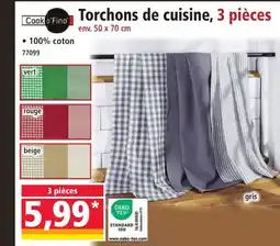 Norma Torchons de cuisine, 3 pièces offre