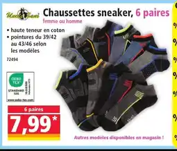 Norma Chaussettes sneaker, 6 paires offre