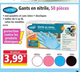 Norma MULTITEC Gants en nitrile, 50 pièces offre