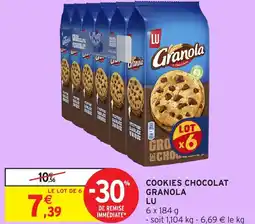 Intermarché Cookies chocolat granola offre