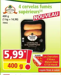 Norma 4 cervelas fumés supérieurs offre