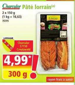 Norma CHARCULOR Pâté lorrain offre