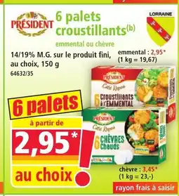 Norma PRÉSIDENT 6 palets croustillant offre