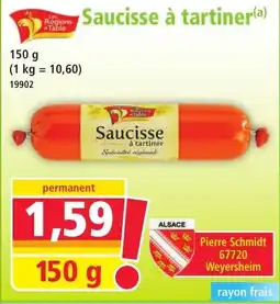 Norma Saucisse à tartiner offre