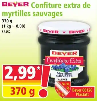 Norma BEYER Confiture extra de myrtilles sauvages offre