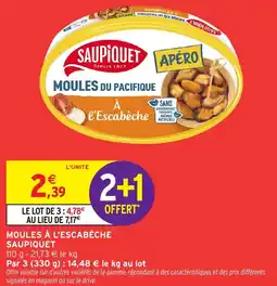 Intermarché Moules à l'escabèche saupiquet offre