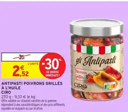 Intermarché CIRO Antipasti poivrons grillés à l'huile offre
