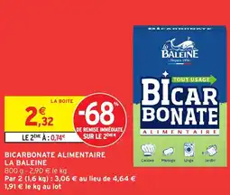 Intermarché Bicarbonate alimentaire la baleine offre