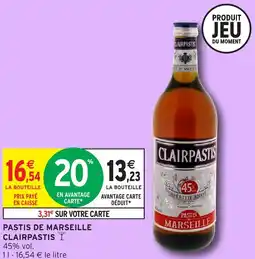 Intermarché Pastis de marseille clairpastis offre