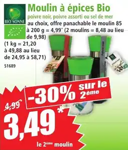 Norma BIO SONNE Moulin à épices Bio offre