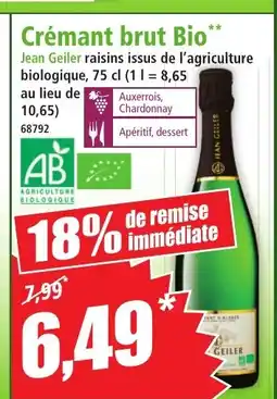 Norma Crémant brut Bio offre