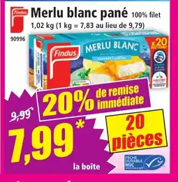 Norma FINDUS Merlu blanc pané offre