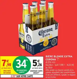 Intermarché Bière blonde extra corona offre