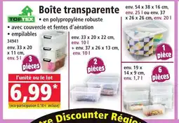 Norma TOPTEX Boîte transparente offre