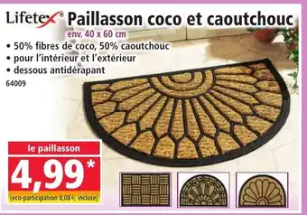 Norma LIFETEX Paillasson coco et caoutchouc offre