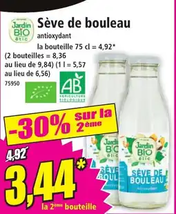 Norma JARDIN BIO Sève de bouleau offre