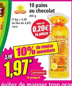 Norma MATINDOUX 10 pains au chocolat offre