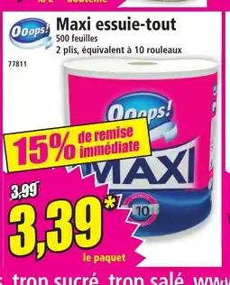 Norma OOOPS Maxi essuie-tout offre