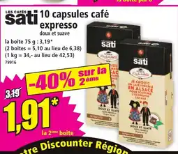 Norma 10 capsules café expresso offre