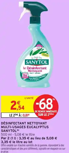 Intermarché Désinfectant nettoyant multi-usages eucalyptus sanytol offre
