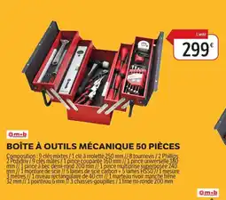 DomPro Boîte à outils mécanique 50 pièces offre