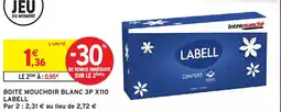 Intermarché Boite mouchoir blanc 3p x110 labell offre