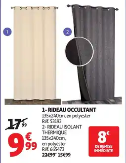 Auchan Rideau occultant offre