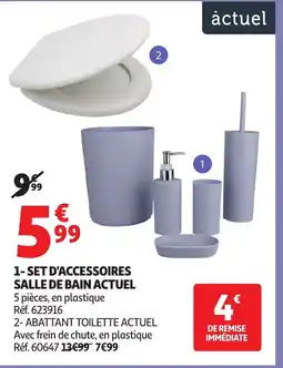 Auchan ACTUEL Set d'accessoires salle de bain offre
