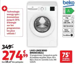 Auchan BEKO Lave-linge bmowu38211 offre