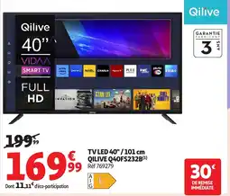 Auchan QILIVE Tv led 40"/101 cm q40fs232b offre