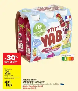 Carrefour Market Yaourt à boire carrefour sensation offre