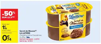Carrefour Market LA LAITIÈRE Secret de Mousse offre