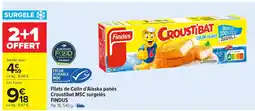 Carrefour Market FINDUS Filets de Colin d'Alaska panés Croustibat MSC surgelés offre