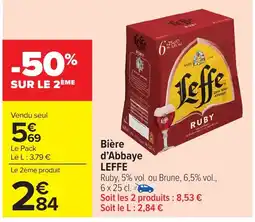 Carrefour Market LEFFE Bière d'Abbaye offre