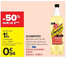 Carrefour Market SCHWEPPES offre