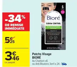 Carrefour Market BIORÉ Patchs Visage offre