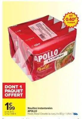 Carrefour Market Nouilles Instantanées 'Apollo' offre
