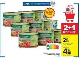 Carrefour Market Double concentré de tomates CARREFOUR CLASSIC’ offre