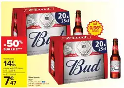 Carrefour Market Bière Blonde 'Bud' offre