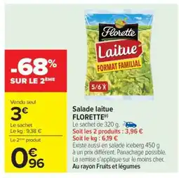Carrefour Salade Laitue FLORETTE offre