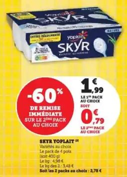 Super U Skyr yoplait offre