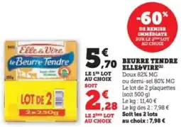 Super U Beurre tendre ellesvire offre