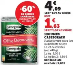 Super U Legumes cassegrain offre