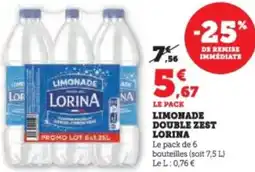 Super U Limonade double zest lorina offre
