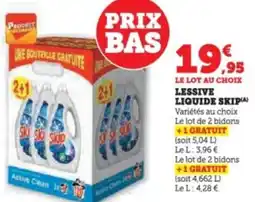 Super U Lessive liquide skip offre