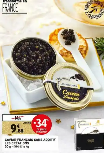 Intermarché Les créations caviar français sans additif offre