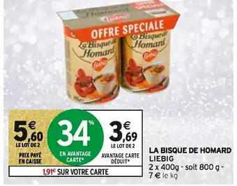 Intermarché Liebig la bisque de homard offre