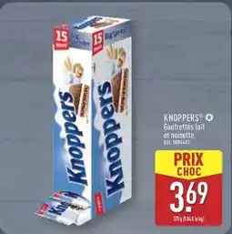 ALDI Knoppers - gaufrettes lait et noisette offre