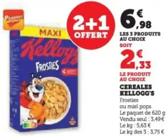 Super U Cereales kellogg's offre